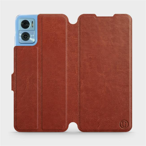Etui do Motorola Moto E22 - wzór Brown&Orange