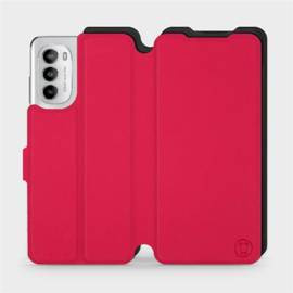Etui Soft Touch do Motorola Moto G82 5G - wzór Żywa czerwień z czernią