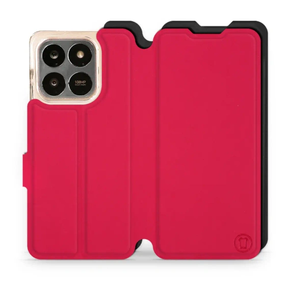 Etui Soft Touch do Huawei Honor X7d - wzór Żywa czerwień z czernią