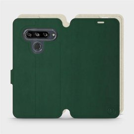 Etui Soft Touch do LG G8s ThinQ - wzór Miejska zieleń z platyną