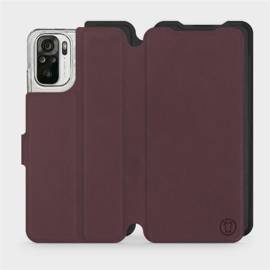 Etui Soft Touch do Xiaomi Redmi Note 10 - wzór Matowy burgund z czernią