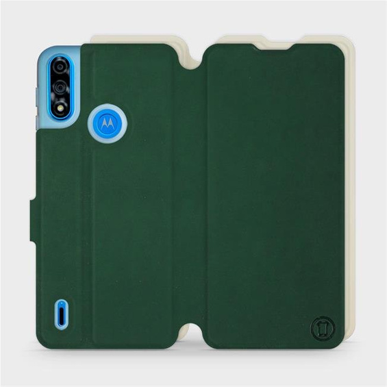 Etui Soft Touch do Motorola Moto E7i Power - wzór Miejska zieleń z platyną