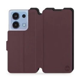 Etui Soft Touch do Xiaomi Redmi Note 13 4G - wzór Matowy burgund z czernią