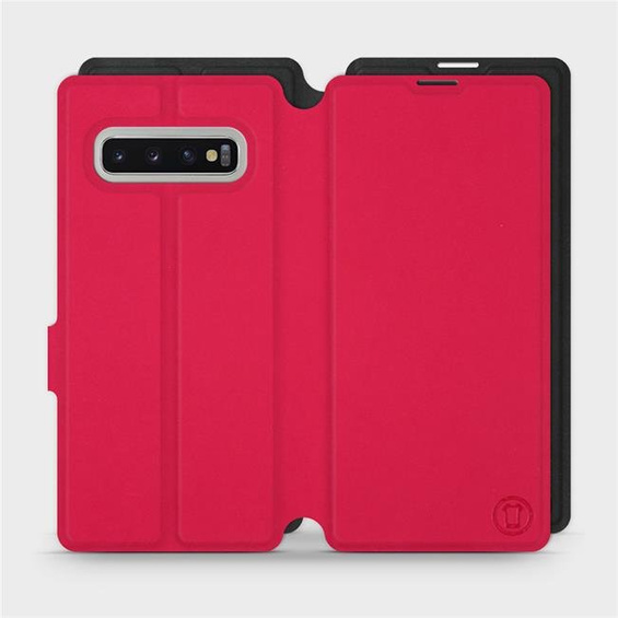 Etui Soft Touch do Samsung Galaxy S10 Plus - wzór Żywa czerwień z czernią