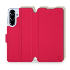 Etui Soft Touch do Samsung Galaxy A56 5G - wzór Żywa czerwień z platyną