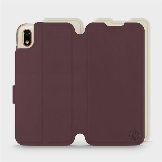 Etui Soft Touch do Huawei Y5 2019 - wzór Matowy burgund z platyną