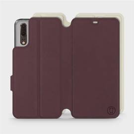 Etui Soft Touch do Huawei P20 - wzór Matowy burgund z platyną