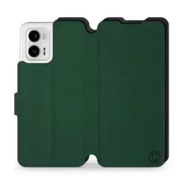 Etui Soft Touch do Motorola Moto G73 5G - wzór Miejska zieleń z czernią