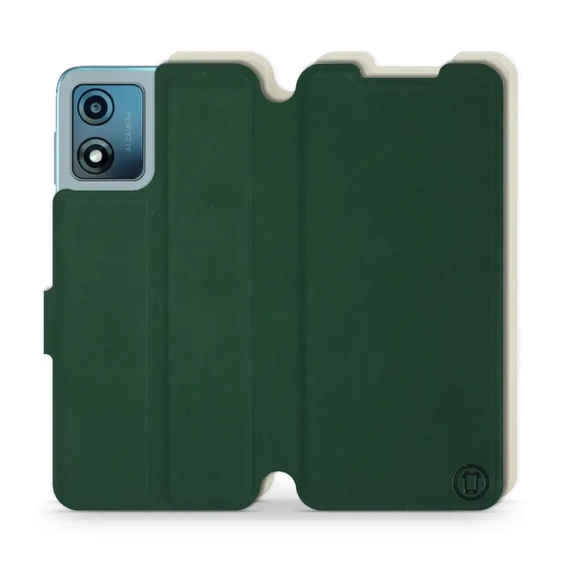 Etui Soft Touch do Motorola Moto E13 - wzór Miejska zieleń z platyną