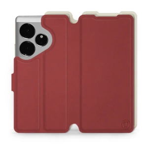 Etui Soft Touch do Realme GT 6 - wzór Zachodząca czerwień z platyną