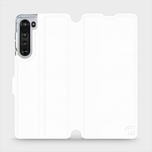 Etui do Motorola Edge - wzór White&Orange