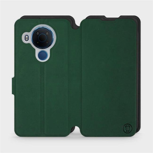 Etui Soft Touch do Nokia 5.4 - wzór Miejska zieleń z czernią