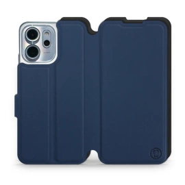 Etui Soft Touch do OPPO Reno 14 FS 5G - wzór Głęboki granat z czernią