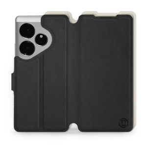 Etui Soft Touch do Realme GT 6 - wzór Satynowa czerń z platyną