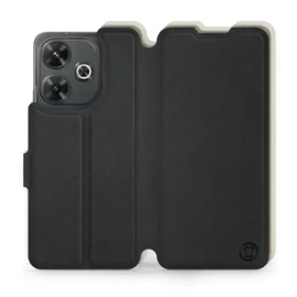Etui Soft Touch do Xiaomi Redmi 13 - wzór Satynowa czerń z platyną