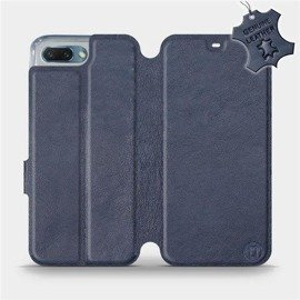 Etui ze skóry naturalnej do Huawei Honor 10 - wzór Blue Leather