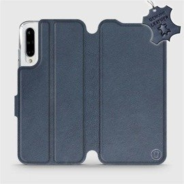 Etui ze skóry naturalnej do Xiaomi Mi A3 - wzór Blue Leather