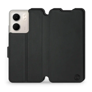 Etui Soft Touch do OPPO A5x - wzór Satynowa czerń