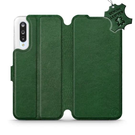 Etui ze skóry naturalnej do Xiaomi Mi 9 Lite - wzór Green Leather