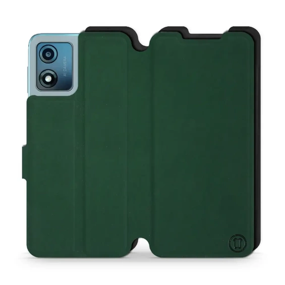 Etui Soft Touch do Motorola Moto E13 - wzór Miejska zieleń z czernią