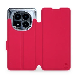 Etui Soft Touch do Xiaomi POCO X7 - wzór Żywa czerwień z platyną