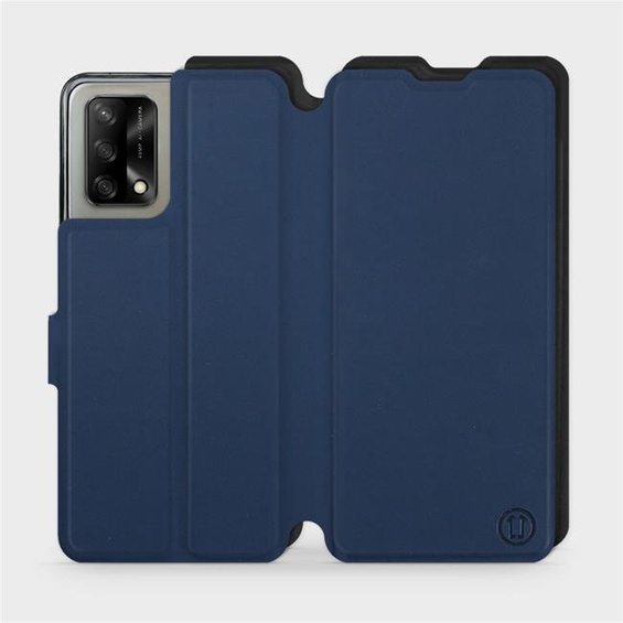 Etui Soft Touch do OPPO A74 - wzór Głęboki granat z czernią