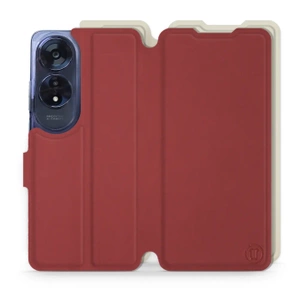 Etui Soft Touch do OPPO A60 - wzór Zachodząca czerwień z platyną