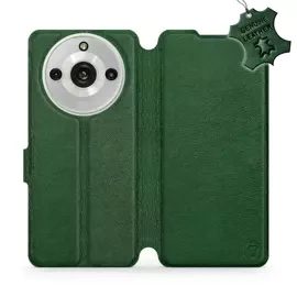 Etui ze skóry naturalnej do Realme 11 Pro Plus - wzór Green Leather