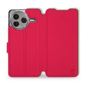 Etui Soft Touch do Xiaomi POCO F7 Pro 5G - wzór Żywa czerwień z platyną