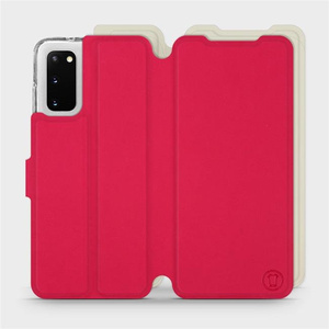 Etui Soft Touch do Samsung Galaxy S20 - wzór Żywa czerwień z platyną