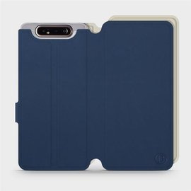 Etui Soft Touch do Samsung Galaxy A80 - wzór Głęboki granat z platyną