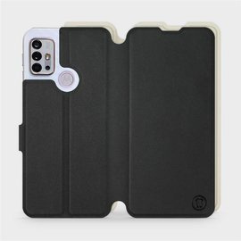 Etui Soft Touch do Motorola Moto G10 - wzór Satynowa czerń z platyną
