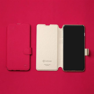 Etui Soft Touch do Motorola One Vision - wzór Żywa czerwień z platyną