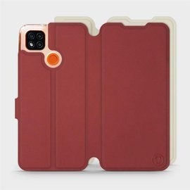 Etui Soft Touch do Xiaomi Redmi 9C - wzór Zachodząca czerwień z platyną