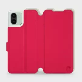 Etui Soft Touch do Xiaomi Redmi A2 - wzór Żywa czerwień z platyną