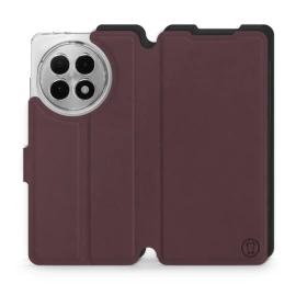 Etui Soft Touch do OnePlus 13R - wzór Matowy burgund z czernią
