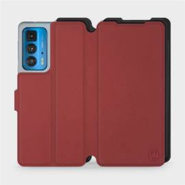 Etui Soft Touch do Motorola Edge 20 Pro - wzór Zachodząca czerwień z czernią