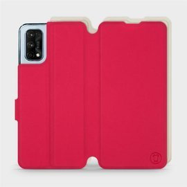 Etui Soft Touch do Realme 7 Pro - wzór Żywa czerwień z platyną