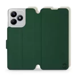 Etui Soft Touch do Realme C53 - wzór Miejska zieleń z platyną