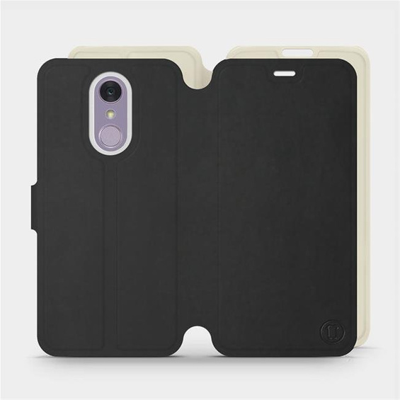 Etui Soft Touch do LG Q7 - wzór Satynowa czerń z platyną