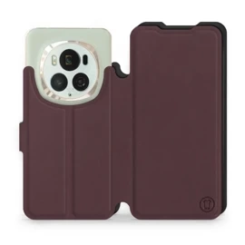 Etui Soft Touch do Huawei Honor Magic6 Pro - wzór Matowy burgund z czernią