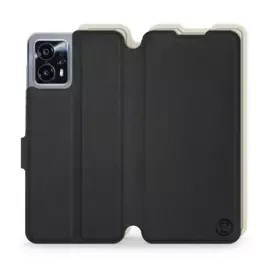 Etui Soft Touch do Motorola Moto G13 - wzór Satynowa czerń z platyną