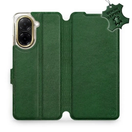Etui ze skóry naturalnej do Xiaomi Redmi A5 - wzór Green Leather