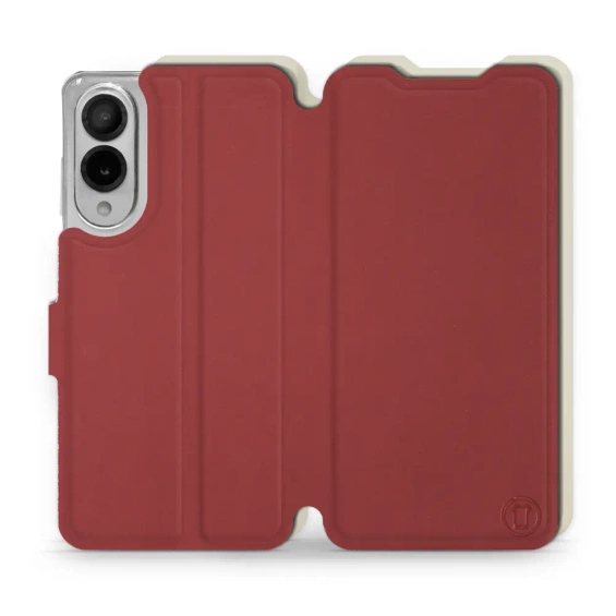 Etui Soft Touch do Samsung Galaxy S25 Edge - wzór Zachodząca czerwień z platyną