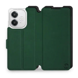 Etui Soft Touch do OPPO A40 - wzór Miejska zieleń z czernią