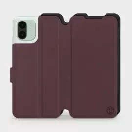Etui Soft Touch do Xiaomi Redmi A2 Plus - wzór Matowy burgund z czernią