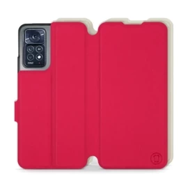 Etui Soft Touch do Xiaomi Redmi Note 12 Pro 4G - wzór Żywa czerwień z platyną