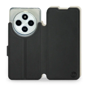 Etui Soft Touch do Xiaomi Redmi 14C - wzór Satynowa czerń z platyną