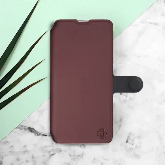 Etui Soft Touch do Xiaomi Redmi Note 13 PRO - wzór Matowy burgund z czernią