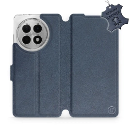 Etui ze skóry naturalnej do OnePlus 13R - wzór Blue Leather